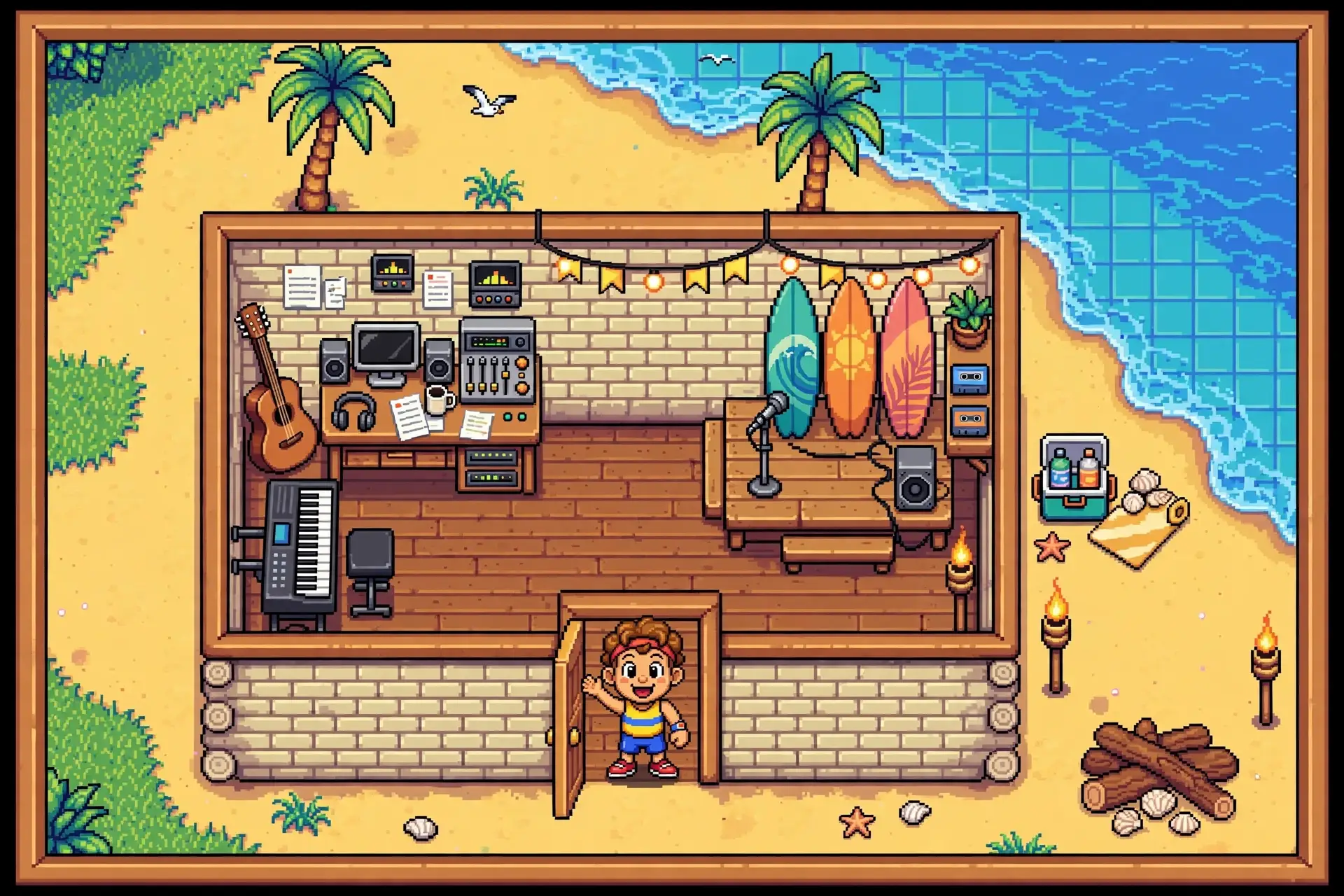 The studio hut by the beach