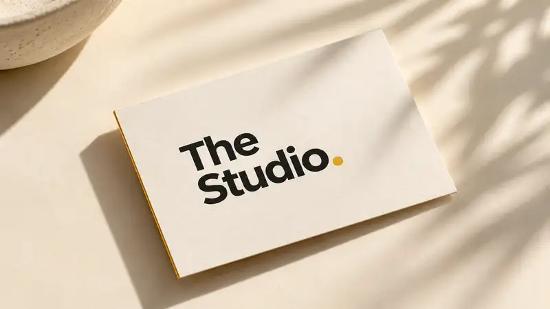 The Studio business card mockup