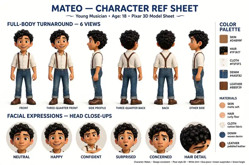 Mateo character sheet