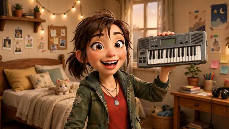 Sally Finds an Old Piano