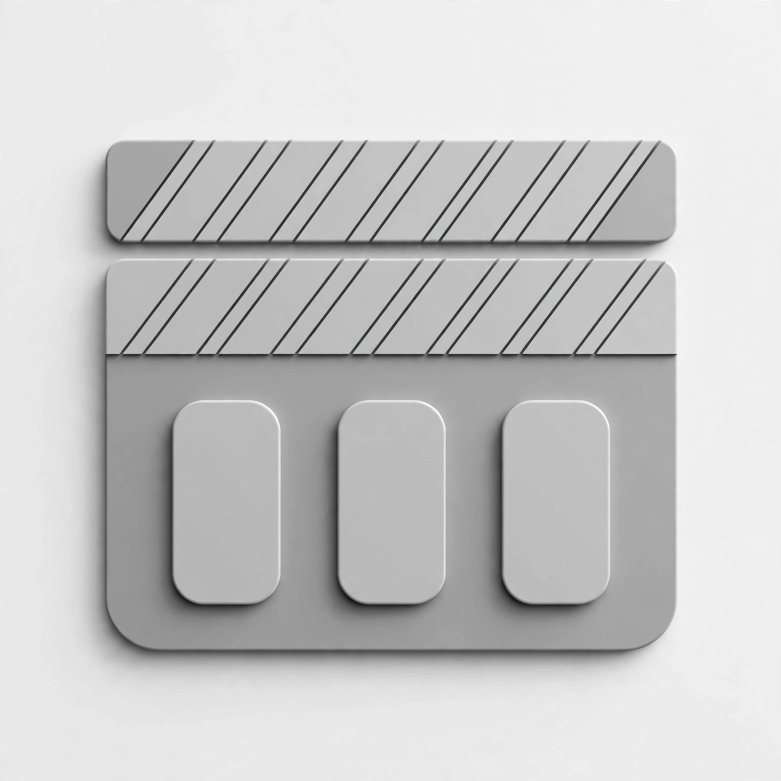 Minimal grey video camera illustration