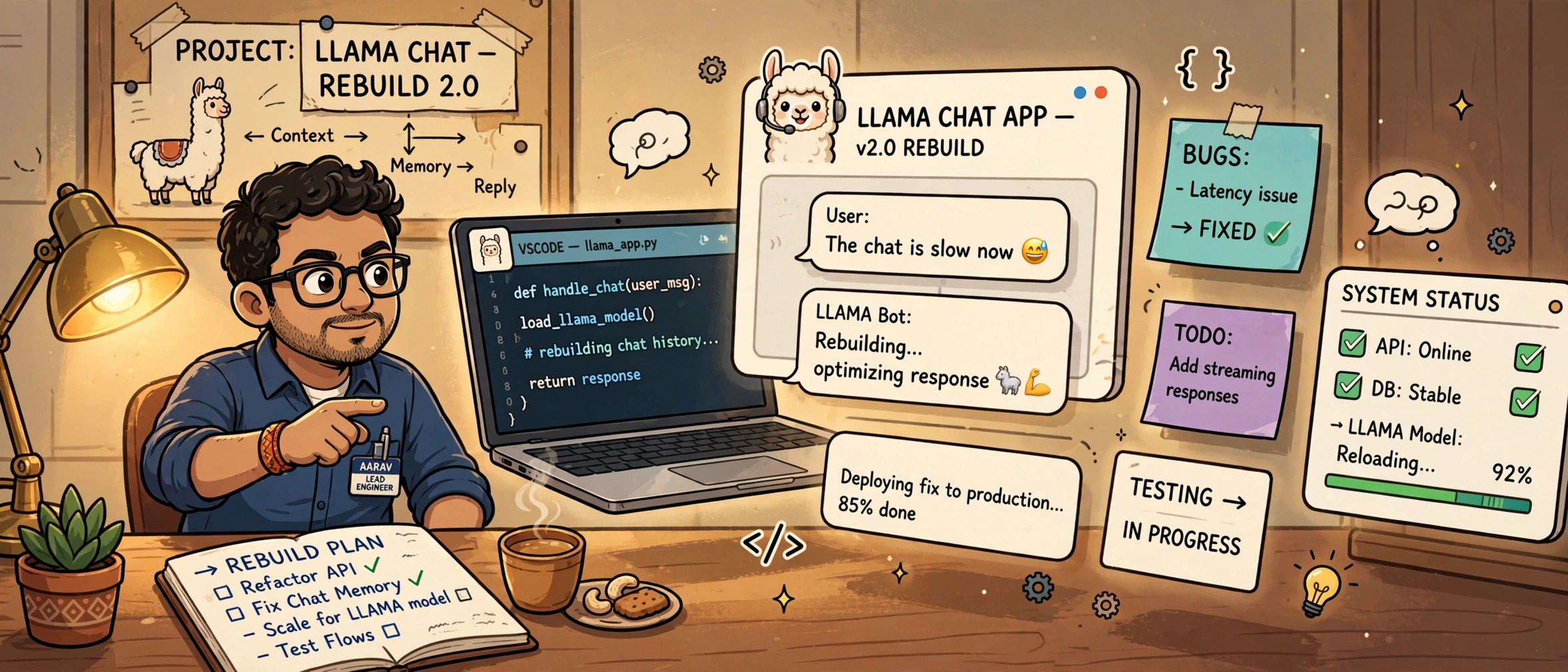 Dinesh takes Llama activity