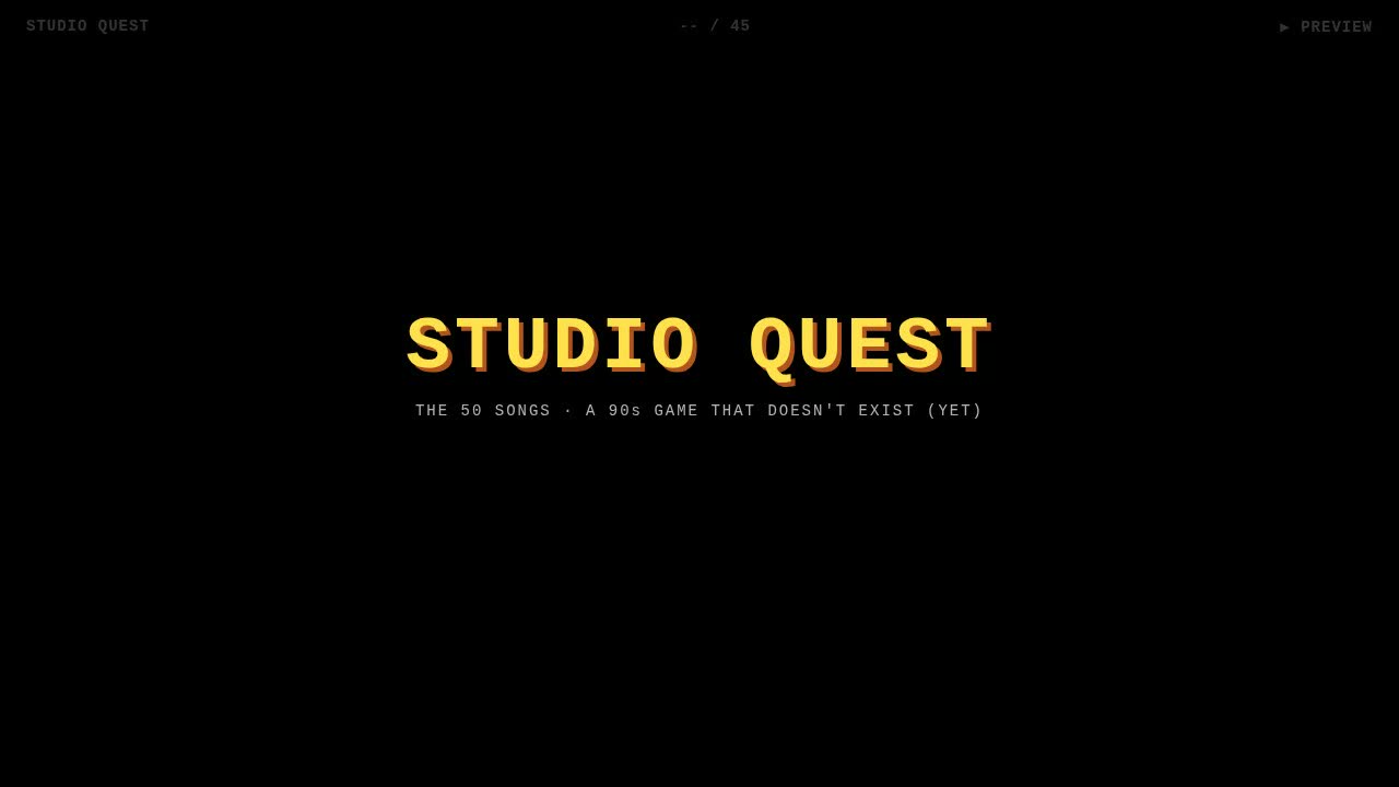 Studio Quest: the video game preview