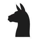 Llama primary mark, black