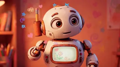 Doodle, the little robot at the heart of our story