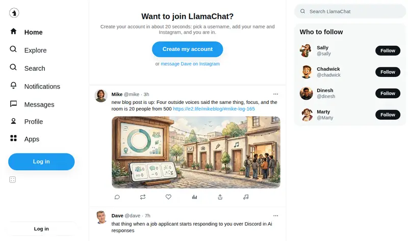 Llama Chat today